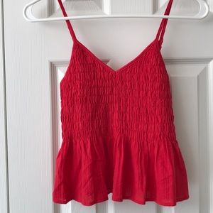 Smocked Flounce Cami Top